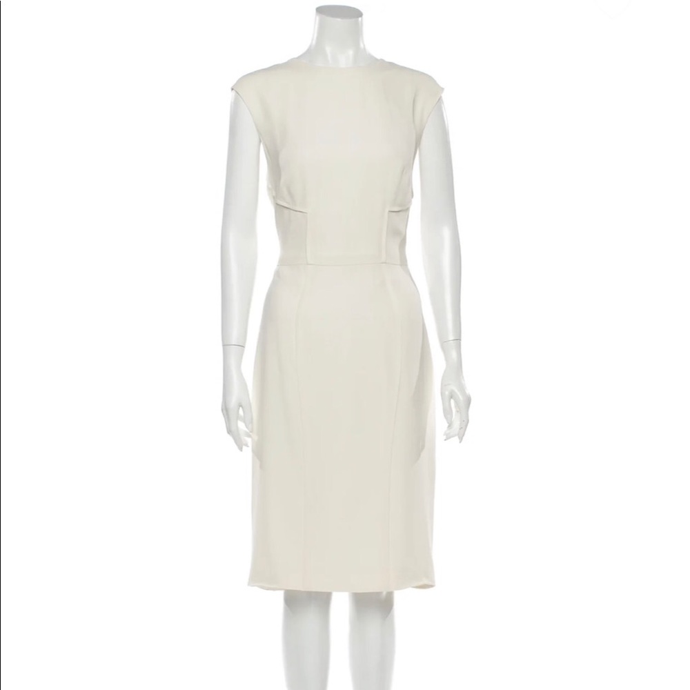 Zac Posen Magnolia Midi Dress in Cream